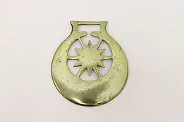 Horse Antique Brass Harness Medallion, Star #45477