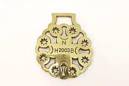 Horse Vintage Brass Harness Medallion, Stars #45905
