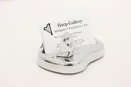 Hoselton Vintage Cast Aluminum Card Holder w/ Owl Sculpture #47981