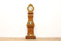 Italian Vintage Rosewood & Gilt Brass Tall Case Clock #45701
