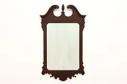 Georgian Vintage Carved Mahogany Wall Mirror, Drexel #49236