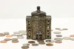 Farmhouse Antique Cast Iron "Bank" Coin Bank #48848