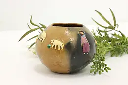 Native American Vintage Painted Vase, Devil's Tower, EM #49297