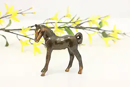Farmhouse Antique Miniature Copper Foal Horse Sculpture, USA #48869