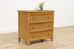 Wicker Vintage Chest, Dresser, Nightstand, Link Lexington #49709