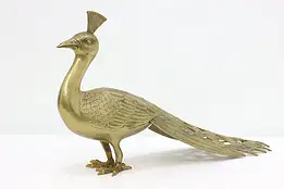 Brass Vintage Peacock Decorative Sculpture 22.5" #48947