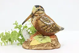 Painted Ceramic Vintage Woodcock Sculpture, Lefton #49277