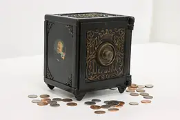 Royal Cast Iron Antique Combination Safe Coin Bank #46759