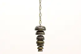 Set of 7 Antique Asian Painted Brass Bells #49564