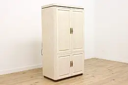 Henredon Vintage Whitewash Ash Armoire, Wardrobe or Closet #50364