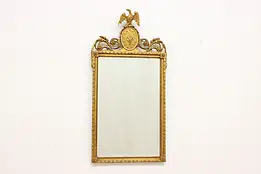 Federal Design Antique Hall or Entryway Wall Mirror, Eagle #50320