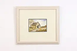Country Cottage Vintage Watercolor Painting, Burnett 17" #49719