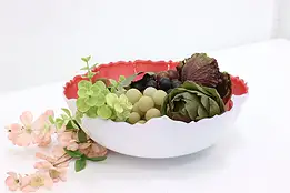 Victorian Antique Cranberry Glass Centerpiece or Bride Bowl #50720