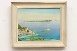 French Islands Vintage Original Oil Painting, Lagae 22" #50619