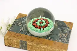 Murano Vintage Italian Blown Glass Paperweight, Strawberries #50445