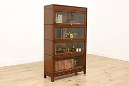 Gunn Antique 4 Stack Oak Lawyer Bookcase  #50808