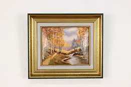 Autumn Vintage Limoges Painting on Porcelain Faure 15" #50242