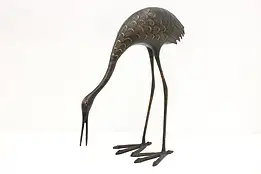 Bronze Vintage Garden Decorative Crane Sculpture #50929