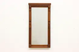 Victorian Eastlake Antique Carved Walnut Hall Mirror #51011