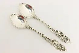 Pair of Silverplate Antique Demitasse Coffee Spoons #50657