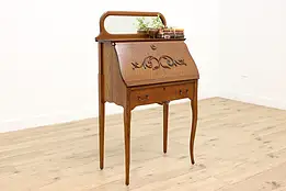 Victorian Antique Drop Front Office Library Secretary Desk #51062