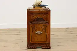 Art Deco Vintage Waterfall Nightstand, End or Side Table #50809