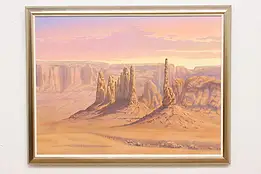 Desert Canyon Vintage Original Oil Painting, Dowhie 53.5" #50307