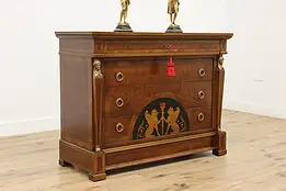 Neoclassical Design Vintage Dresser Console Griffins, Signed #52054