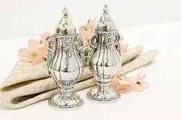 Pair of Silverplate Salt & Pepper Shakers, Wallace Baroque #50962