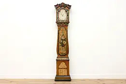 Swedish Folk Art Antique 1800 Tall Case Grandfather Clock #50513