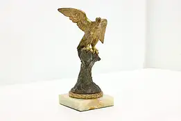 Eagle Antique Statue Bronze Sculpture on Onyx Base #52028