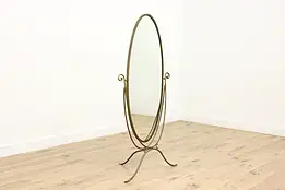 Traditional Wrought Iron Swivel Cheval Dressing Mirror #52325