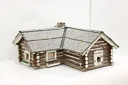 Farmhouse Vintage Log Cabin Folk Art Bird House #50598