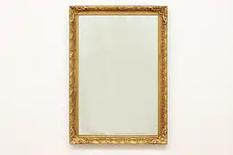 French Design Vintage Gold Painted Bedroom Bath Wall Mirror #52684