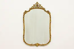 French Design Antique Carved & Painted Wall Mirror, Joerns #52399