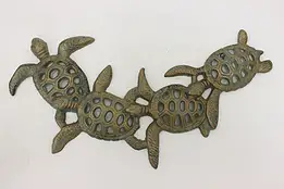 Sea Turtles Vintage Painted Cast Iron Wall Decoration #49679