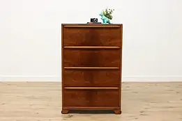 Art Deco Vintage Walnut Dresser or Tall Chest, Kroehler #52863