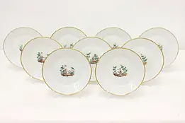 Set of 9 Vintage Italian 8" Salad Plates, Mantova Ginori #52545