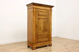 Farmhouse Antique Country Pine Armoire, Wardrobe, Closet #52973