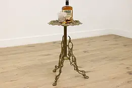 Victorian Brass Calling Card or Smoking Stand, Lions #51590