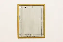 Beveled Panes Vintage Faux Gold Leaf Mirror #52987