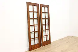 Pair of Craftsman Antique Architectural Salvage Oak Doors #53113