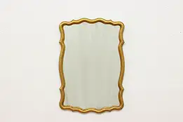 Carved Gold Leaf Vintage Bedroom, Hall or Bath Wall Mirror #53313