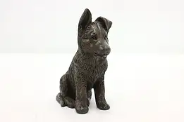 German Shepherd Puppy Vintage Sculpture Bronze Finish #53289