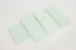 Set of 4 Antique Milk Glass Dental, Artist or Jewelry Trays #53249