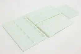 Set of 4 Antique Milk Glass Dental, Artist or Jewelry Trays #47816