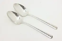 Pair of Towle Rambler Rose Sterling Silver Serving Spoons #53435