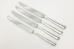 Set of 4 Vintage Towle Rambler Rose Sterling Dinner Knives #53441