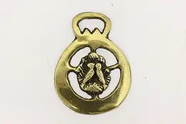 Horse Antique Brass Harness Medallion, Birds #49555