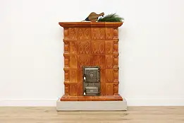 Romanian Antique Architectural Salvage Tile Stove Surround #52264